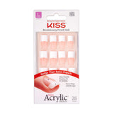 Kiss Salon Acrílico Estilo Frances Kit Back Talk Largo: acabado natural y duradero.