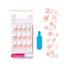 Kiss Salon Acrílico Estilo Frances Kit Durabilidad: uñas resistentes para uso diario.