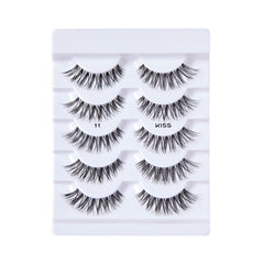 KISS So Wispy lashes feature a clear band for natural comfort.
