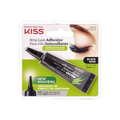 KISS Strip Lash Adhesive Black bottle closeup showing Aloe for secure lash hold.