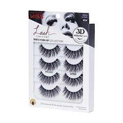 KISS Babydoll 3D design closeup highlighting three-in-one lash styles.