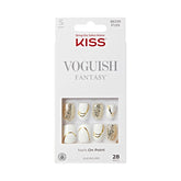 KISS Voguish Fantasy uñas postizas glam blanco, para un look glam en minutos