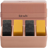 Kitsch 4-compartment travel soap case closed for orderly on-the-go organization.