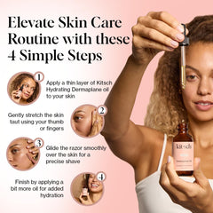 Kitsch aceite dermaplane para preparación de la piel y exfoliación.