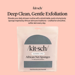 Kitsch Esponja Red Africana alcanza la espalda para limpieza completa