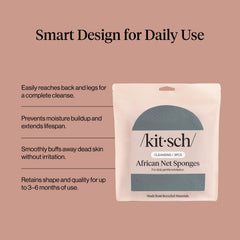 Kitsch Esponja Red Africana se seca rapido para higiene duradera