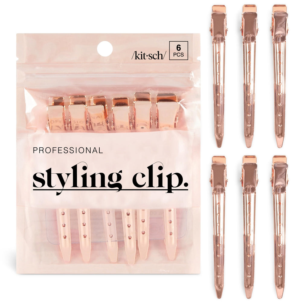 Kitsch 3.5-inch rose gold alligator clip for precise sectioning