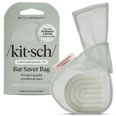 Kitsch bar soap saver bag for travel keeps soap neat and portable.