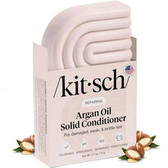 Kitsch barra acondicionador argán, reparación suave para cabello dañado.