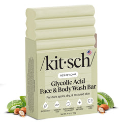 Kitsch barra de lavado con ácido glicólico frente: exfolia suavemente la piel