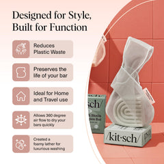 Kitsch bottle-free beauty bag helps reduce plastic waste in daily routines.