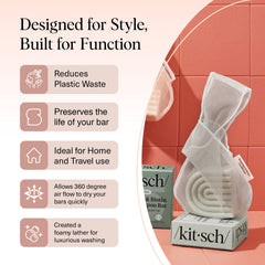 Kitsch bottle-free design helps reduce plastic waste in your routine.