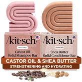 Kitsch Castor Oil Shampoo Bar provides lightweight hydration for healthier-looking hair.