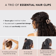 Kitsch clip mediano para looks versátiles y recogidos completos o semirecogidos.