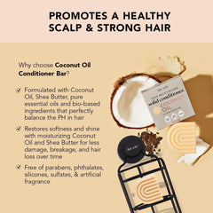 Kitsch Coconut Oil Conditioner Bar hydrating formula for smoother hair.