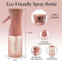 Kitsch continuous spray bottle for cleaning shows versatile use.