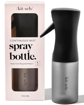 Kitsch continuous spray bottle for hair delivers even, clog-free mist for effortless styling.