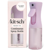 Kitsch continuous spray bottle for hair with ultra-fine mist for even coverage.