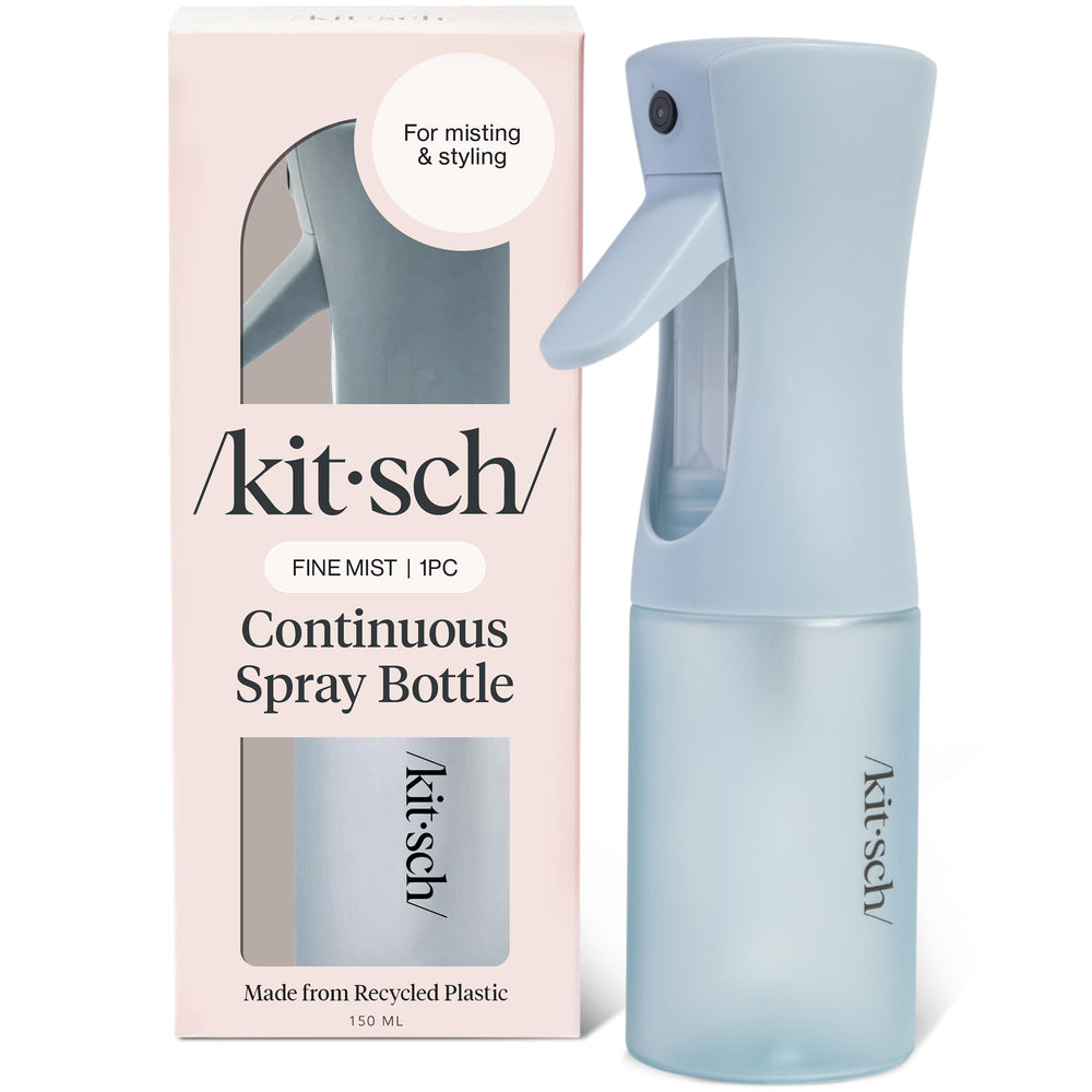 Kitsch continuous spray bottle for hair mist close-up for even styling.