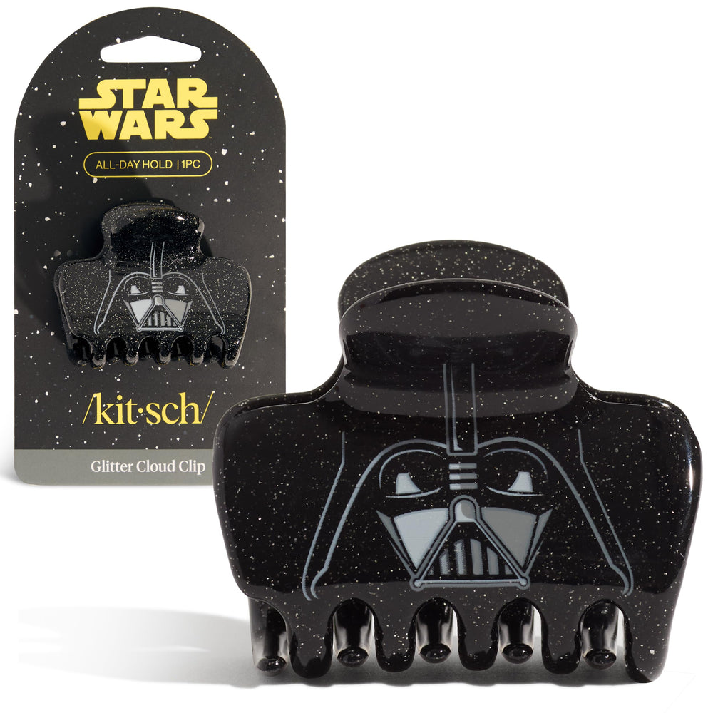 Kitsch Darth Vader glitter pinza mediana fijando peinado con brillo suave.
