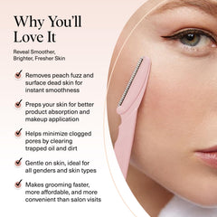 Kitsch Dermaplane razor blush brow trimmer enables precise brow shaping