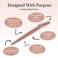 Kitsch Dermaplane Razor in use on the cheek demonstrates gentle exfoliation.