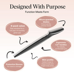 Kitsch Dermaplane Razor travel-compact design for on-the-go grooming.