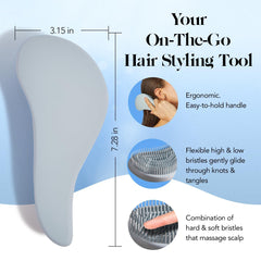Kitsch Detangler Brush delivers quick detangling with fewer strokes.