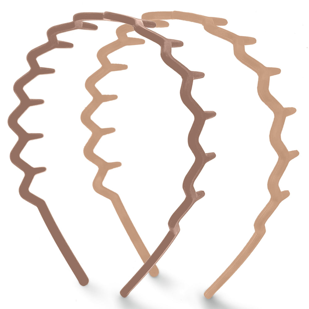 Kitsch diadema Zig Zag con agarre antideslizante para peinados lisos y sin resbalones.