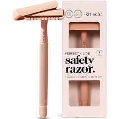 Kitsch double-edge safety razor with metal handle for a smooth shave