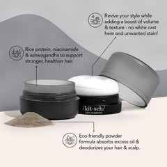 Kitsch Dry Shampoo Powder built-in puff for easy, mess-free application