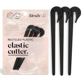 Kitsch elastic hair tie cutter tool in black with ergonomic grip for gentle removal