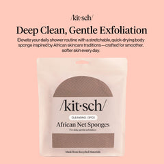 Kitsch Esponja Neta Africana: higiene duradera en la ducha