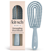 Kitsch Flexi Flow Detangler Brush with bendable frame for smooth detangling.