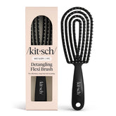 Kitsch Flexi Flow bendable-frame detangler enables gentle detangling with less pulling.
