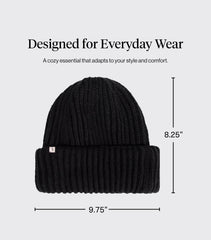 Gorro Glazey de Kitsch en negro, exterior suave que protege del frío.