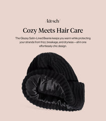 Gorro Glazey de Kitsch en negro, diseño para uso diario y estilo elegante.