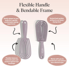 Kitsch Kid-friendly detangler brush promotes gentle brushing without pulling