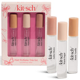 Kitsch hair perfume Amber Shores 10ml bottle close-up for warm sunset fragrance