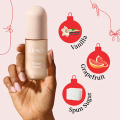 Kitsch Hair Perfume spray application on hair, quick refresh between activities.