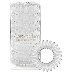 Kitsch ligas espiral transparente para cabello con agarre suave