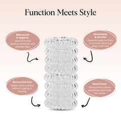 Kitsch espiral transparente, resistentes al agua para entrenamientos