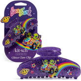 Pinza para cabello Kitsch Lisa Frank con brillo morado, agarre firme.