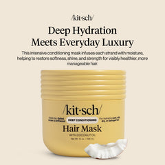 Kitsch Mascarilla Capilar, textura cremosa para una aplicación suave.