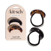Kitsch hair cuff for braids in black delivers secure, damage-free hold with subtle shine.