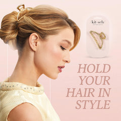Kitsch metal hair clip is travel-friendly and pocket-ready for styling on the go