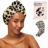 Kitsch microfiber hair towel wrap anti-frizz close-up for smoother strands.