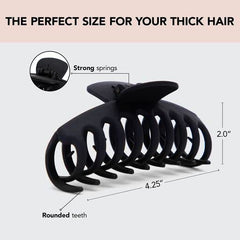 Kitsch pinza garra tortosa grande para peinados duraderos y con estilo.