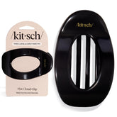 Kitsch pinza garra plana grande negra para peinados lisos y seguros