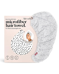 Kitsch quick-dry hair wrap showing absorbent microfiber for time-saving routine.